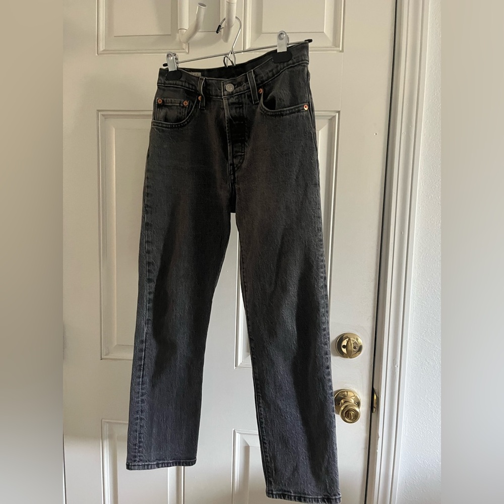 Levi's 501 crop 25x26 vintage black